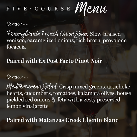 Bay House Five-Course Wine Dinner Event